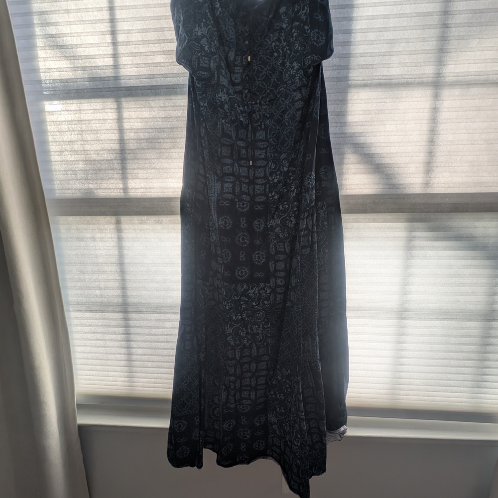 Ralph Lauren Crepe Patchwork Sleeveless Gown - Picture 5 of 9